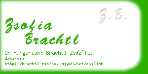 zsofia brachtl business card